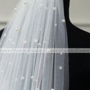 Pearls Ivory Long Bridal Veil