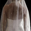 Pearls Ivory Long Bridal Veil