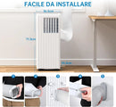 Portable Air Conditioner 9000 Btus/H, 2.6 kW Air Conditioner, 42L/Day Dehumidification 24H Timer, Remote Control For Home