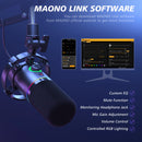 Dynamic Microphone XLR/USB Dual mode Dynamic Mic Podcast Mic with Maonolink Software and Gain Knob for Recording. - Maono PD200XS