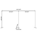 Wedding Party Backdrop Stand Pipe Kit - 10x20Ft