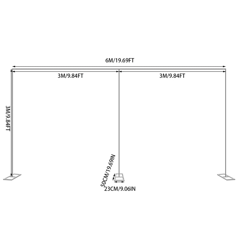 Heavy Duty Wedding Backdrop Stand Kit, Support System