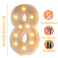 Giant LED Light Up Birthday Number Figure for 1st Birthday, Anniversary, Wedding,