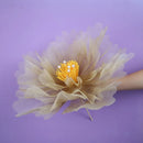 Artificial thread flower for window decoration,