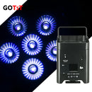 4PCS Wireless Remote Control LED 6x18W 6 in 1 RGBAW+UV Par Light Battery Movable for Disco KTV Bar Christmas Lights
