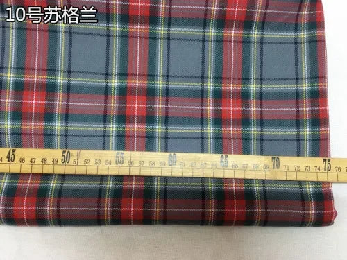 Plaid Fabric Christmas By Meter for Skirt Uniform Dresses Background Diy Sewing Scottish Style Cloth Soft Breathable Comfortable