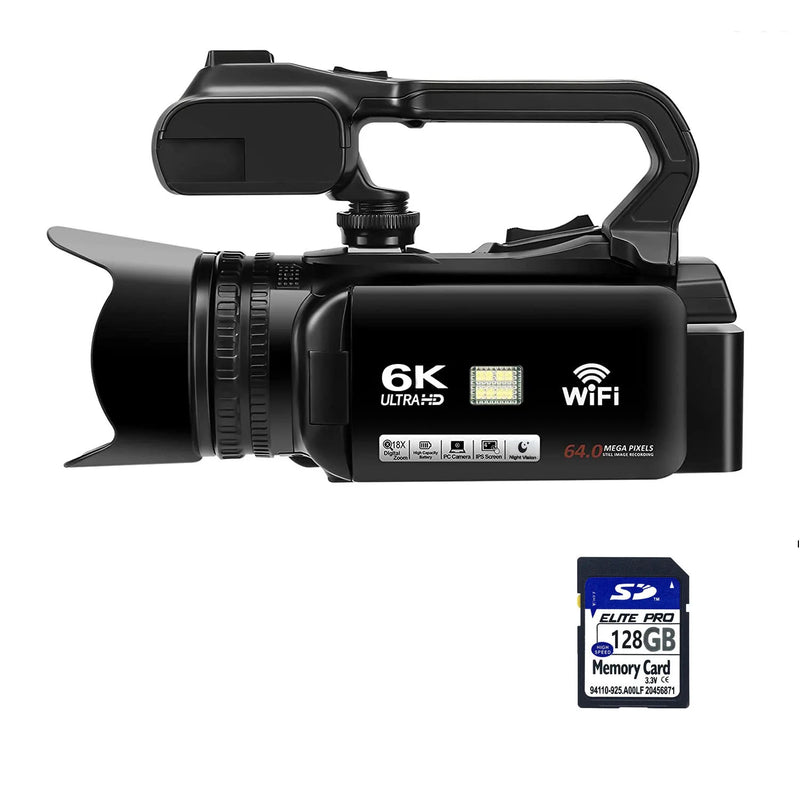 Professional Camcorder WIFI Digital Video Camera For Youtube Streaming Vlog Recorder 18X Webcam Stabilizer Camera 6K