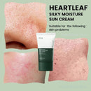 Korean Anua Heartleaf Silky Moisture Sun Cream SPF50+ Lightweight and Moisturizing Daily Facial Care Suncreen Products