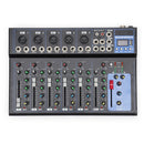 7-Kanal Professional Audio-Mixer, 7 Kanal Sound Mixing Console Digitaler Audio Mixer Stereo DJ Mixer Soundboard Konsole