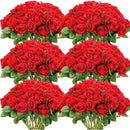 Artificial Roses Flowers Velvet Rose Bouquet for Home Wedding Decoration.