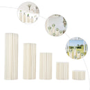 cylindrical centerpiece stands for party table decorations.