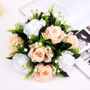 Artificial Flowers Plastic Rose Ball Silk Fake Flower Floral  Wedding Birthday Party Centerpiece Table Arrangements Decor. - 1pc