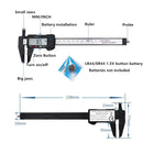Electronic Digital Caliper Carbon Fiber Dial Vernier Caliper Gauge Micrometer Measuring Tool Digital Ruler. - 150mm 100mm