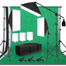 Photography Photo Studio Softbox Lighting Kit With Background Frame 3pcs Backdrops Tripod Stand Reflector Board 4Umbrella