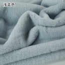 Plain Faux Fur Fabric Smooth Clothes Coats Dolls Sewing Thickened Imitation  Rabbit Plush Textile Soft Silky.