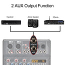 Lomeho Mixing Console 320 DSP Effects Audio Mixer 2 AUX Output 4 Channels Sound Table Individual 48V Phantom Bluetooth AM-AKS3