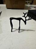 Christmas Decorations Black Reindeer Statues Modern Alloy Xmas Figurines Elegant Indoor Holiday Decor Table Centerpieces Xmas