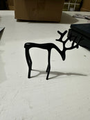 Christmas Decorations Black Reindeer Statues Modern Alloy Xmas Figurines Elegant Indoor Holiday Decor Table Centerpieces Xmas