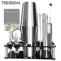 Boston Cocktail Shaker Bar Tools Wine Mixer Set Bartender Cocktail Shaker Tool Kit with Holder. - 13-22Pcs 750ml 600ml