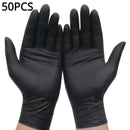 100/50/20PCS Black Nitrile Gloves Thickened Disposable Gloves for Cleaning Hairdressing  Waterproof Dishwashing Tattoo Gloves - BUY ABROAD NOW