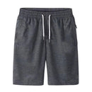 Mens Sports Pocket Solid Drawstring Board Trunk Beach Short