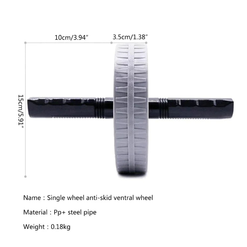 Abdominal Wheel Strong Load Bearing Non-slip Roller Strengthen Muscle Exercise Equipment Fitness Training Home Use Silent. - 1Pcs