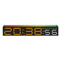 LED Clock Dual Alarm Colorful Table Clock RGB Lamp LED Strip Lights Pickup Light Sound Control Music Rhythm For Desktop Light