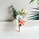 Bride groom wedding accessories wrist corsage bracelet cuff flower bridesmaid boutonniere Men Pins Silk Roses Artificial Flowers