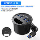 ORICO Desk Grommet USB 3.0 Hub Sound Card Type C Splitter SD TF Dock Station Headphone Mic Audio Interface for Laptop usb hub