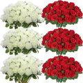 Bouquet of real-looking artificial silk roses for centerpieces