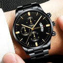 Men's stainless steel watch.