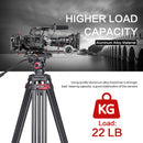 Miliboo Tripod for Camera, 75.98” Video Tripod Stand 360° Pan&-75°/+90° Tilt Head Quick Release Mid-Level Spreader MTT602II-AL