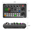 F998 Sound Card Microphone Mixer Kit 16 Sound Effects Audio Recording Sound Mixer Audio Mixing Console Amplifier for Phone PC