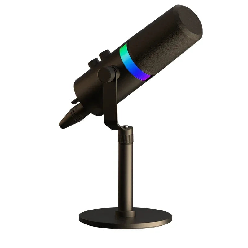 Dynamic Microphone, Touch-mute Headphone, Jack&Volume Control, for Youtube, PC Game Sound Card Recording. - LM20. - USB/XLR