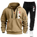 Two sets of 2026 new fashionable men's sportswear, a zippered hooded sweatshirt and sweatpants, for casual fitness and jogging