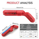 Multifunction Wire Stripper with Curved Handle, Cable Stripping Knife.