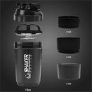 500ml Portable Protein Shaker Cup with Powder Storage Container Mixer Cup Gym Sport Water Bottle with Wire Whisk Ball Drinkware - BUY ABROAD NOW