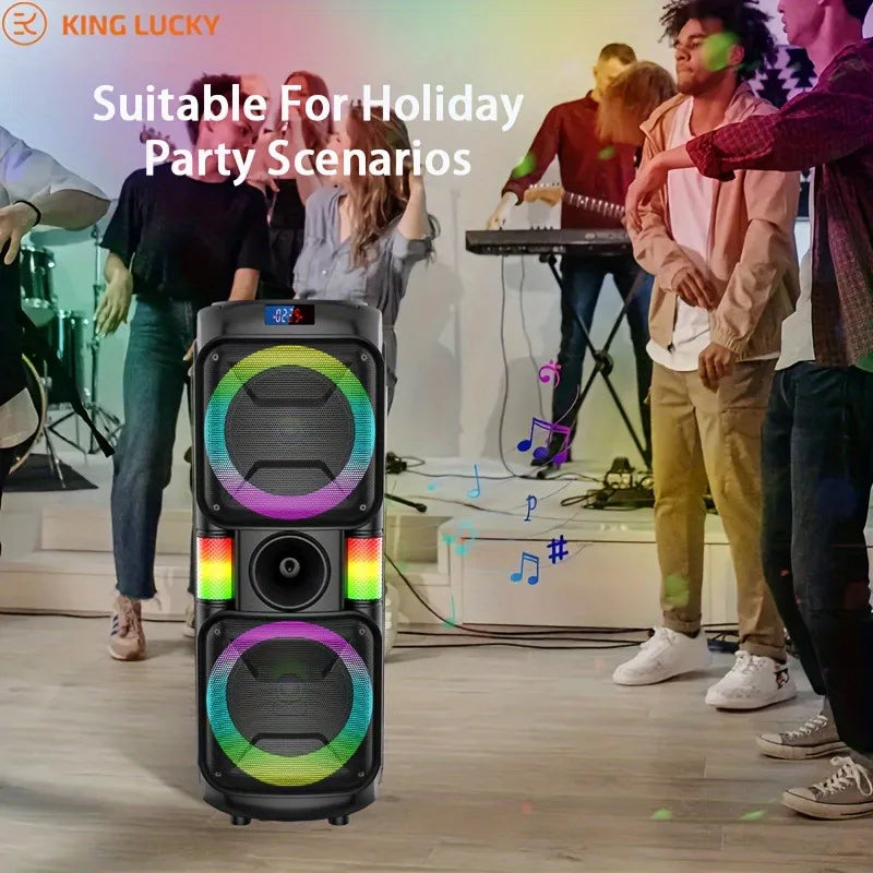 8202 Wireless Bluetooth Super big Speaker With Maximum Peak Power Of  120DB sound Outdoor Portable Party Soundbox  with Mic