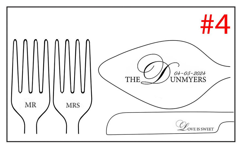 Personalized Wedding Cake Cutting Set, Custom Engraved Gifts,