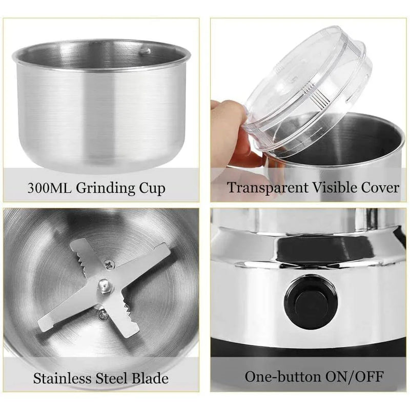 Mini Electric Grinder Household 300ml Ultrafine Baby Food Pulverizer Coffee Grinder Spice Pepper Grinder Grain Mill 4 Blades