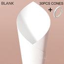 Personalized wedding confetti cones with names and date,