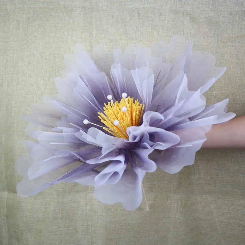 Artificial thread flower for window decoration,