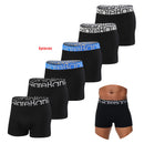 Black Boxer Shorts Men Underwear Soft Breathable Male Underpants for Men Homme Boxershorts Slips 2024 Panties. - 6pcs pack