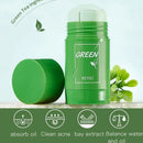 Green Tea Eggplant Solid Mask Deep Cleansing Oil Control Balance Antioxidan Shrink Pores Remove Blackheads Refreshing  Mud Mask
