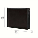 Men's Wallet RFID Anti-Theft Brush Loose Leaf Three Fold Wallet Large Capacity With Zero Money Bag Credit Card Bag. - YATBEST