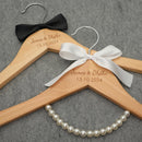 Wooden wedding hanger, personalized wedding dress hanger, hanger set,
