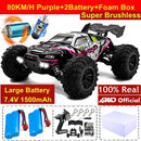 Remote Control Car Off Road 4x4 RC High Speed Buggy Truck Super Brushless 50 or 80KM/H Fast Drift Racing Toy Kids Adults. - 4WD