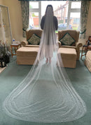 Pearls Ivory Long Bridal Veil
