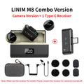 LINIM M8 Wireless Lavalier Microphone for iPhone Camera Type-C Noise Cancellation 23H Battery for Vlog Interview Live Streaming