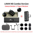 LINIM M8 Wireless Lavalier Microphone for iPhone Camera Type-C Noise Cancellation 23H Battery for Vlog Interview Live Streaming